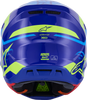 ALPINESTARS SM7 Helmet - Deed - Gloss Blue/Yellow Fluo - Large 8302426-7253-L