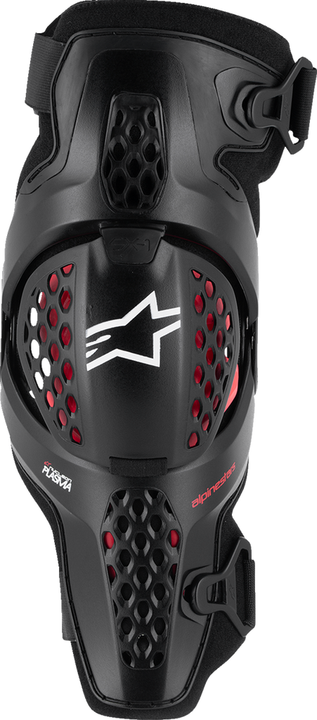ALPINESTARS SX-1 Plasma Knee Guards - Black/Red/Cool Gray - L/XL 6500326-1498-LXL