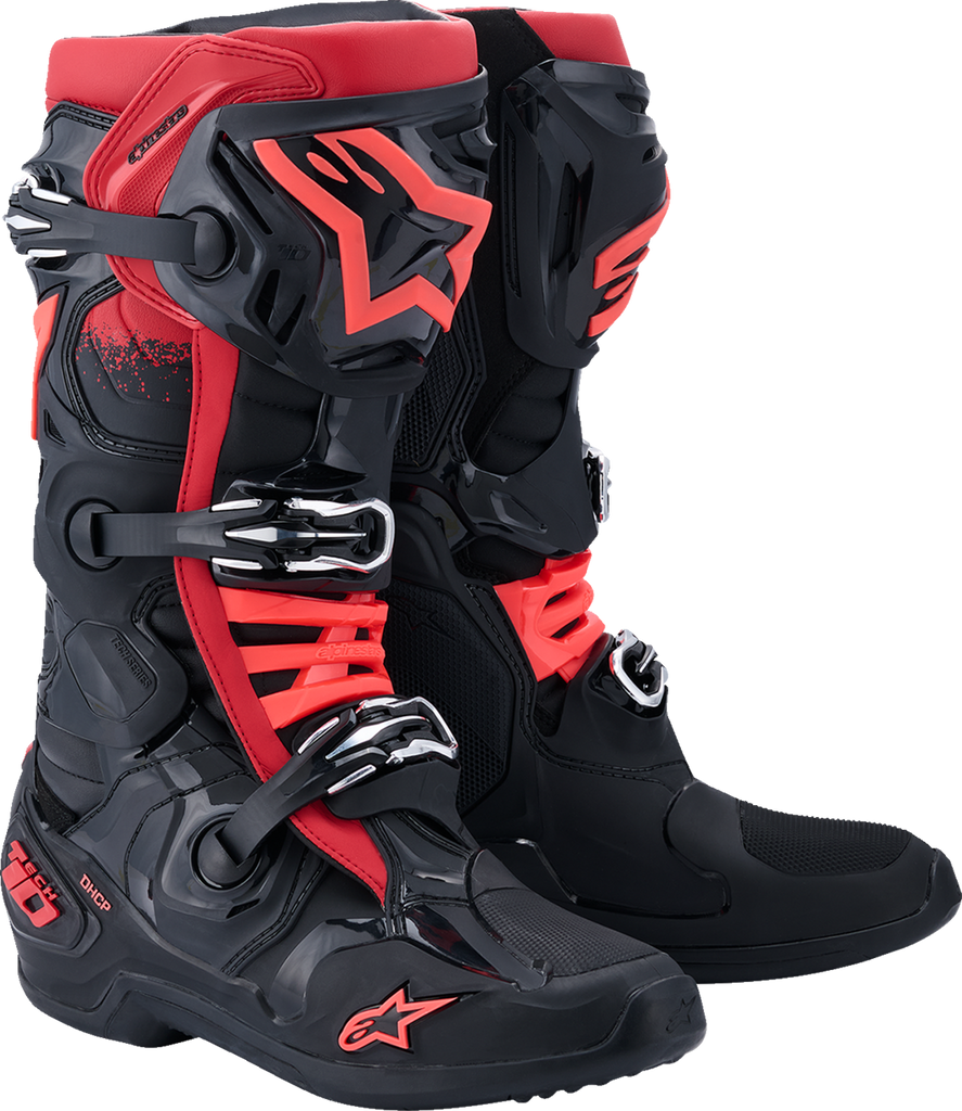 ALPINESTARS Tech 10 Boots - Black/Red - US 9 / EU 43 2010020-13-9