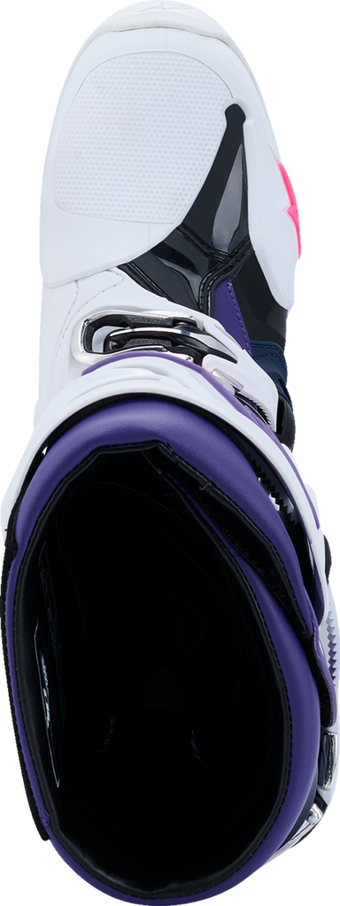 ALPINESTARS Tech 10 Boots - White/Violet/Navy/Pink Fluorescent - US 12 / EU 47 2010020-2780-12