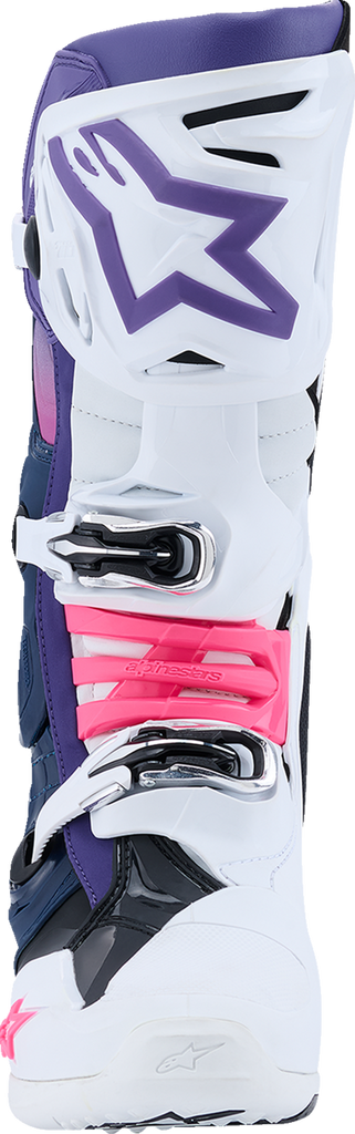 ALPINESTARS Tech 10 Boots - White/Violet/Navy/Pink Fluorescent - US 14 / EU 49.5 2010020-2780-14