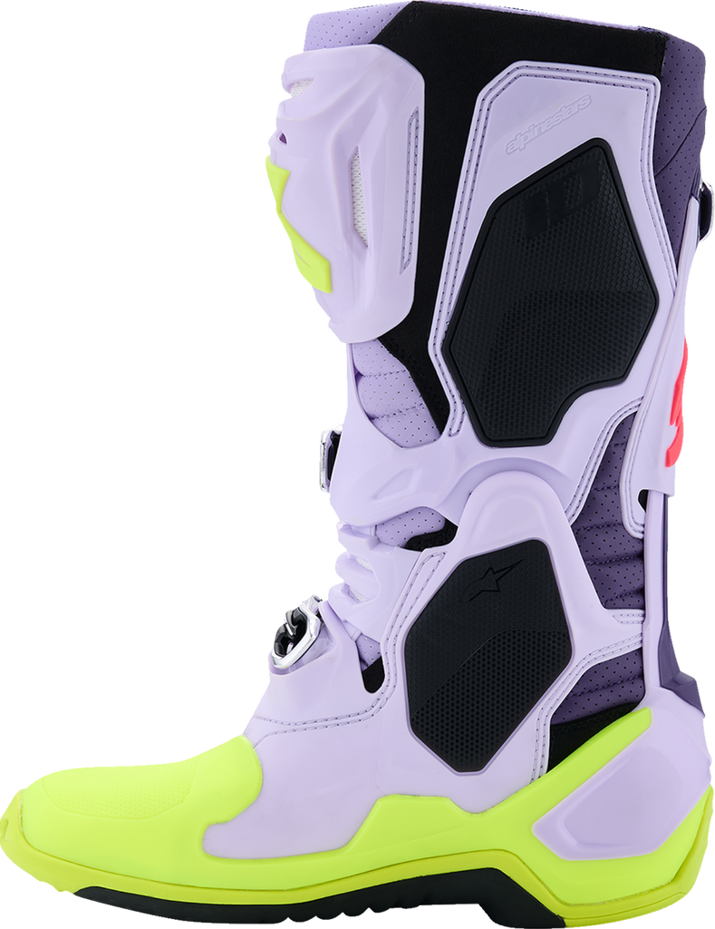 ALPINESTARS Tech 10 Supervented Boots - Purple/Fluorescent Yellow/Diva Pink - US 9 / EU 43 2010520-3150-9