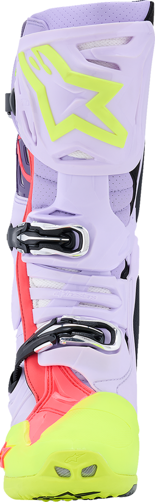 ALPINESTARS Tech 10 Supervented Boots - Purple/Fluorescent Yellow/Diva Pink - US 9 / EU 43 2010520-3150-9