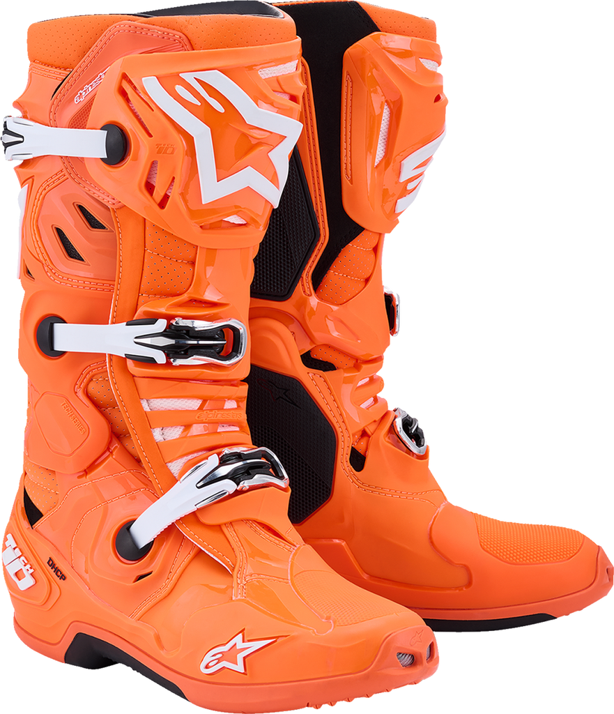 ALPINESTARS Tech 10 Supervented Boots - Fluorescent Orange/Black/White - US 7 / EU 40.5 2010520-4512-7