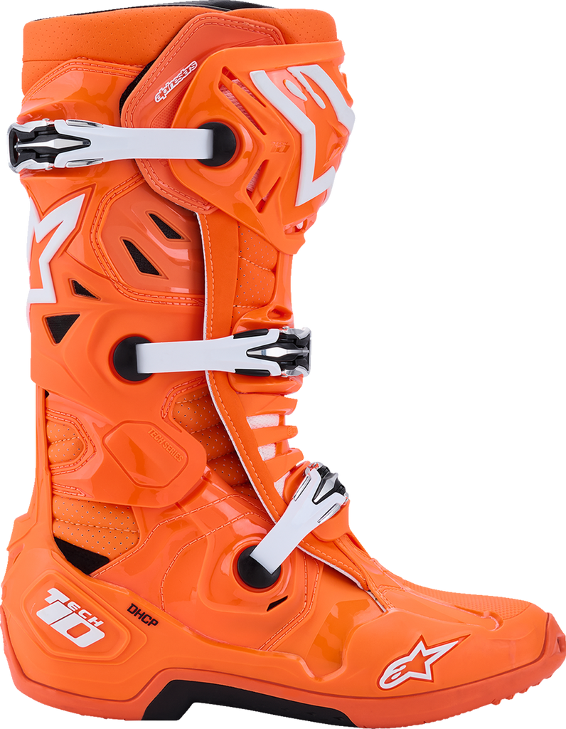 ALPINESTARS Tech 10 Supervented Boots - Fluorescent Orange/Black/White - US 14 / EU 49.5 2010520-4512-14