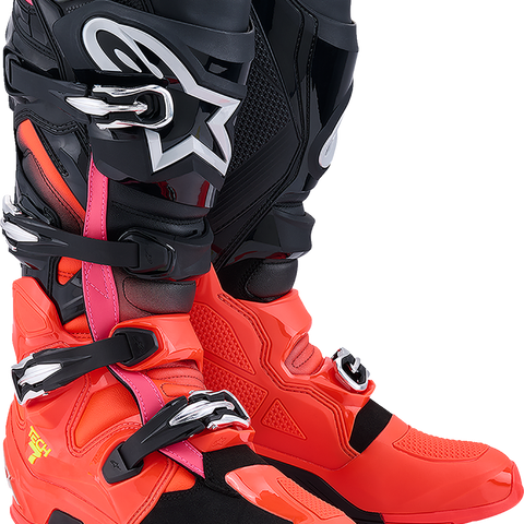 ALPINESTARS Tech 7 Boots - Black/Fluorescent Red/Fluorescent Pink - US 13 / EU 48 2012025-1576-13