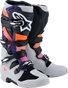 ALPINESTARS Tech 7 Boots - Black/Light Gray/Fluorescent Orange/Magenta - US 8 / EU 42 2012025-1594-8