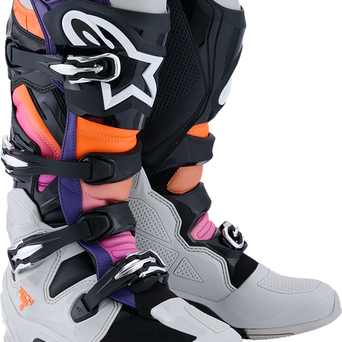 ALPINESTARS Tech 7 Boots - Black/Light Gray/Fluorescent Orange/Magenta - US 11 / EU 45.5 2012025-1594-11