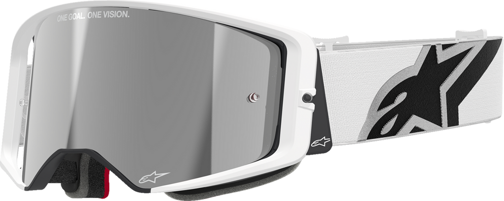 ALPINESTARS GOGGLES Supertech Goggle - Corp - White - Silver Mirror Lens 5100325-2055