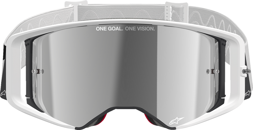 ALPINESTARS GOGGLES Supertech Goggle - Corp - White - Silver Mirror Lens 5100325-2055