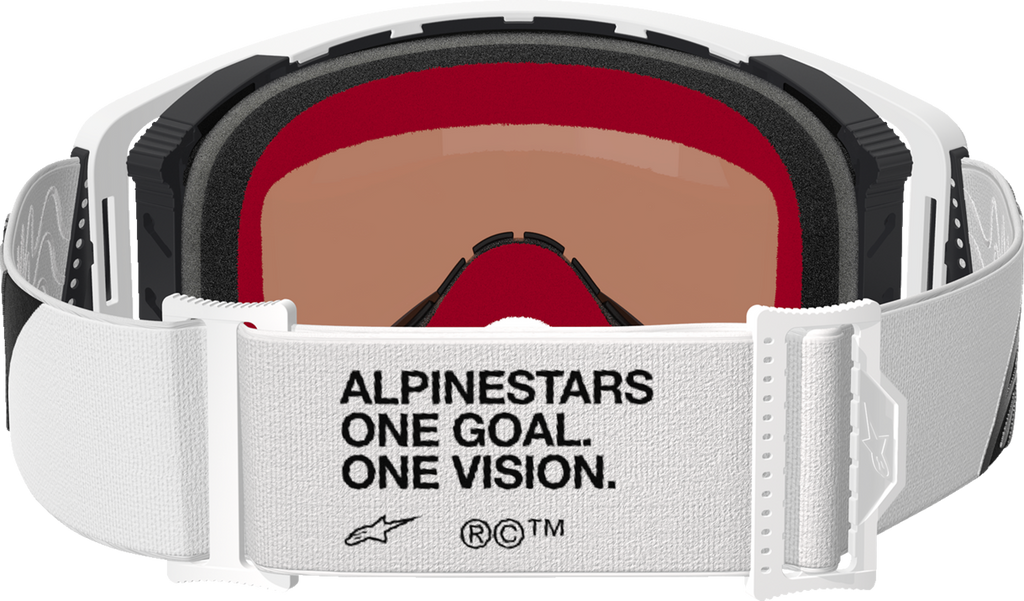ALPINESTARS GOGGLES Supertech Goggle - Corp - White - Silver Mirror Lens 5100325-2055