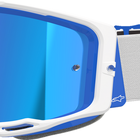 ALPINESTARS GOGGLES Vision 8 Goggle - Corp - Blue/White - Blue Mirror Lens 5101625-7274