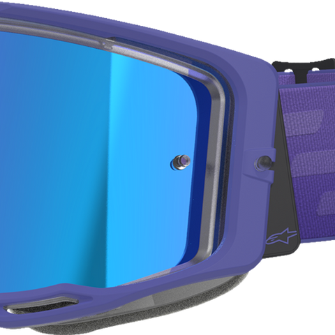 ALPINESTARS GOGGLES Vision 8 Goggle - Corp - Purple - Blue Mirror Lens 5101625-3116