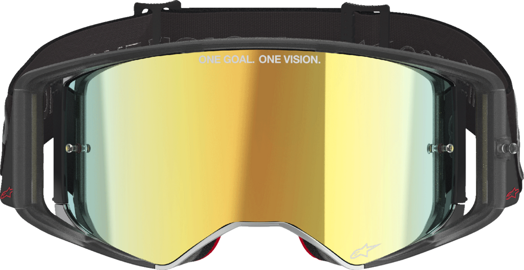 ALPINESTARS GOGGLES Supertech Vision Goggle - Vista - Black - Gold Mirror Lens 5100226-1581