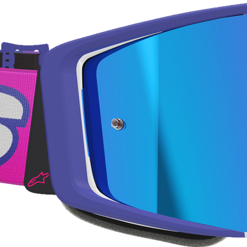 ALPINESTARS GOGGLES Supertech Vision Goggle - Vista - Purple Fluo/Pink - Blue Mirror Lens 5100226-3152