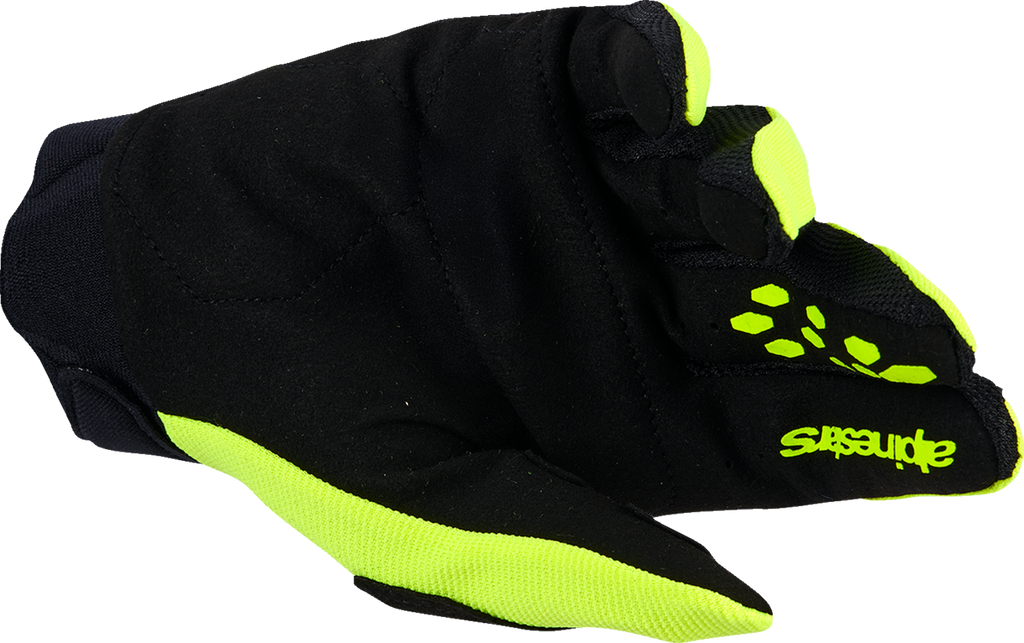 ALPINESTARS Youth Full Bore V2 Gloves - Fluo Yellow/Black - Small 3540226-551-S
