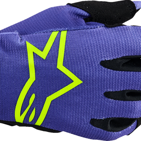 ALPINESTARS Youth Radar Gloves - Purple/Fluo Yellow - Small 3541824-3175-S