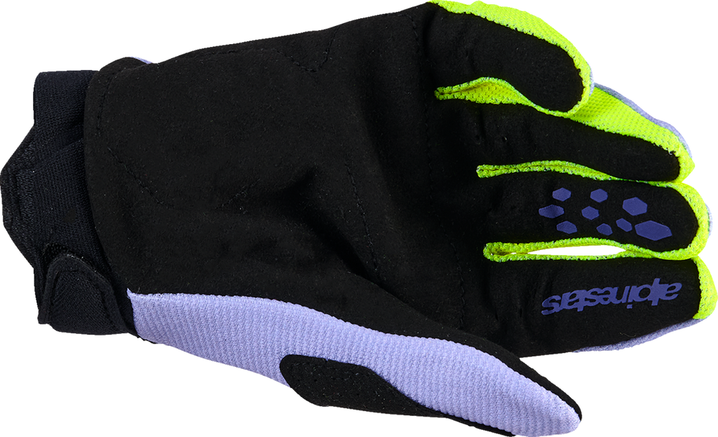 ALPINESTARS Youth Full Bore V2 Gloves - Purple/Fluo Yellow - Large 3540226-3175-L