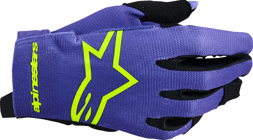 ALPINESTARS Youth Radar Gloves - Purple/Fluo Yellow - Medium 3541824-3175-M