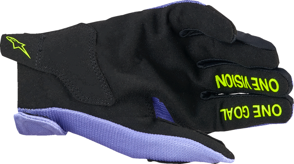 ALPINESTARS Youth Radar Gloves - Purple/Fluo Yellow - Medium 3541824-3175-M