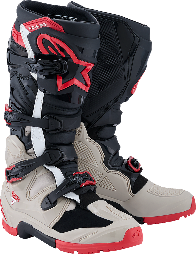 ALPINESTARS Tech 7 Enduro Boots - Black/Light Gray/Bright Red - US 13 2010426-1903-13