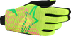 ALPINESTARS Radar Pro Gloves - Green/Fluo Yellow/Fluo Pink - Small 3560325-6025-S