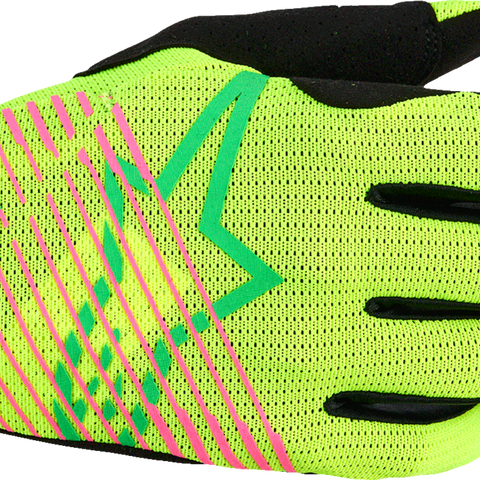 ALPINESTARS Radar Pro Gloves - Green/Fluo Yellow/Fluo Pink - Small 3560325-6025-S