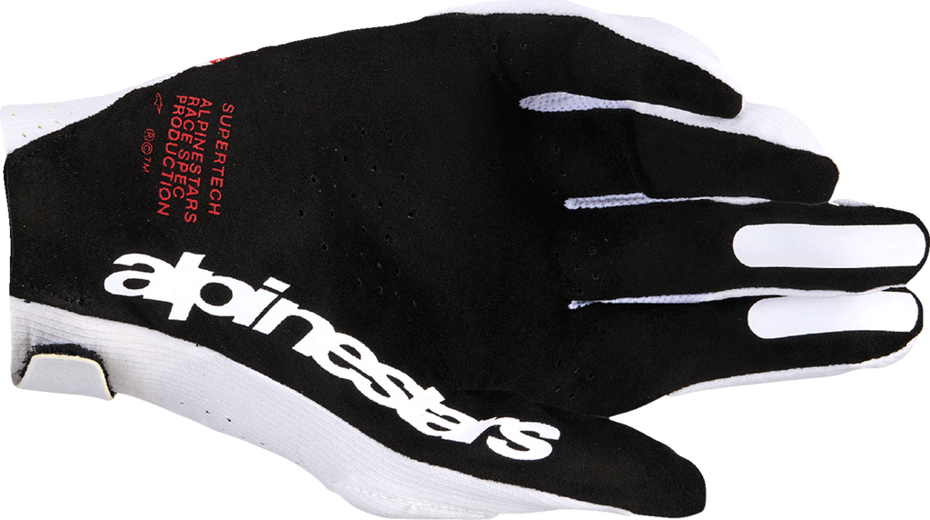 ALPINESTARS Supertech MX Gloves - White/Black/Fire Red - Medium 3560526-2063-M