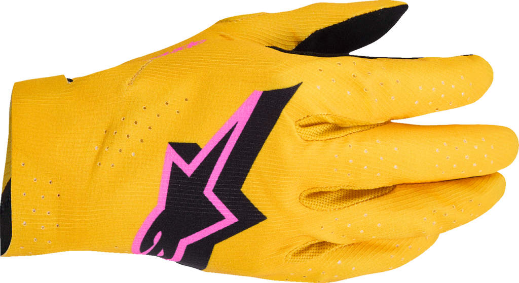 ALPINESTARS Supertech MX Gloves - Gold/Black/Fluo Pink - 2XL 3560526-5005-2X