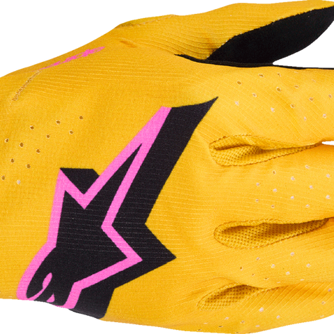 ALPINESTARS Supertech MX Gloves - Gold/Black/Fluo Pink - 2XL 3560526-5005-2X