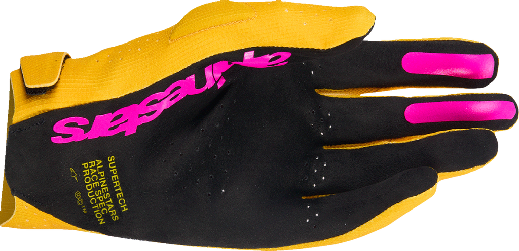 ALPINESTARS Supertech MX Gloves - Gold/Black/Fluo Pink - 3XL 3560526-5005-3X