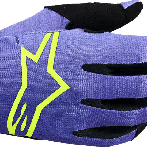 ALPINESTARS Radar Gloves - Purple/Fluo Yellow - Small 3561824-3175-S