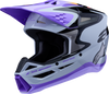 ALPINESTARS Youth SM3 Helmet - Jettson - Glosss Black/Gray/Purple - Medium 8303226-9277-YM
