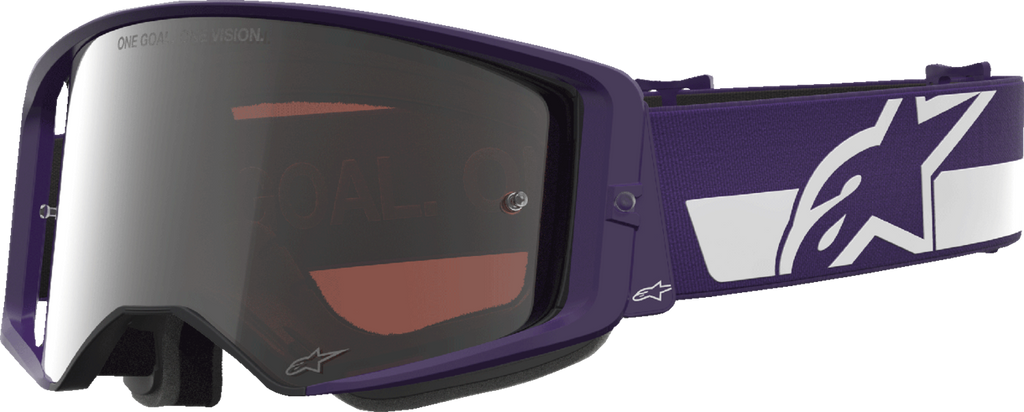 ALPINESTARS GOGGLES Supertech Goggle - Hunta 96 XXV - Purple/White - Silver Mirror Lens 5101226-3168