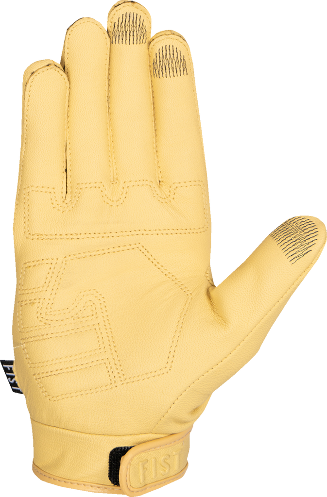 FIST HANDWEAR Road Warrior Full Grain Leather Gloves, Yellow, Medium - F-GRW-01324-M