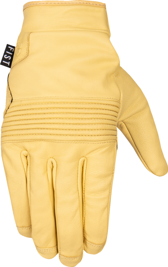 FIST HANDWEAR Road Warrior Full-Grain Leather Gloves, Yellow, 2XS – F-GRW-01324-XXS