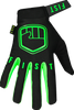FIST HANDWEAR Youth Strapped Stocker Gloves, Fluro Green, Small – F-GSY-01129-S