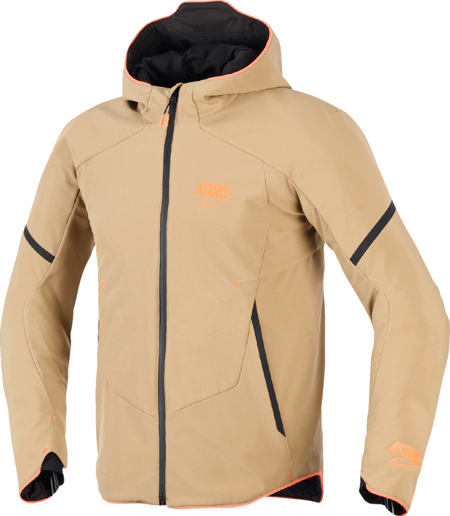 Alpinestars Aeroshell Waterproof Jacket Dark Khaki/Black/Orange Fluo 4XL 3200226-8038-4X