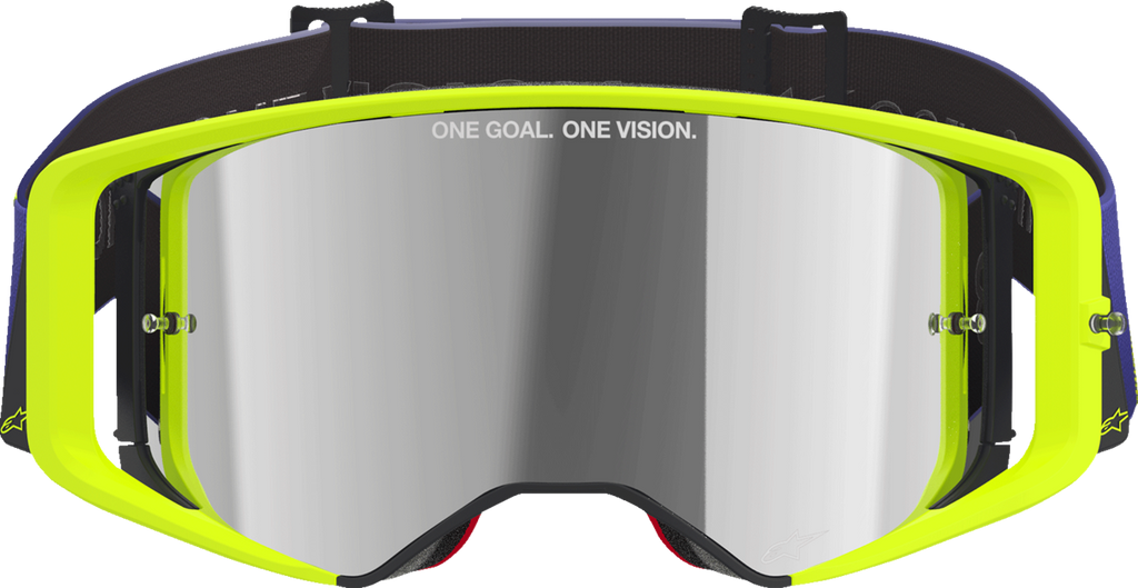 Alpinestars Goggles Supertech Goggle Corp Purple/Yellow with Silver Mirror Lens 5100326-3156