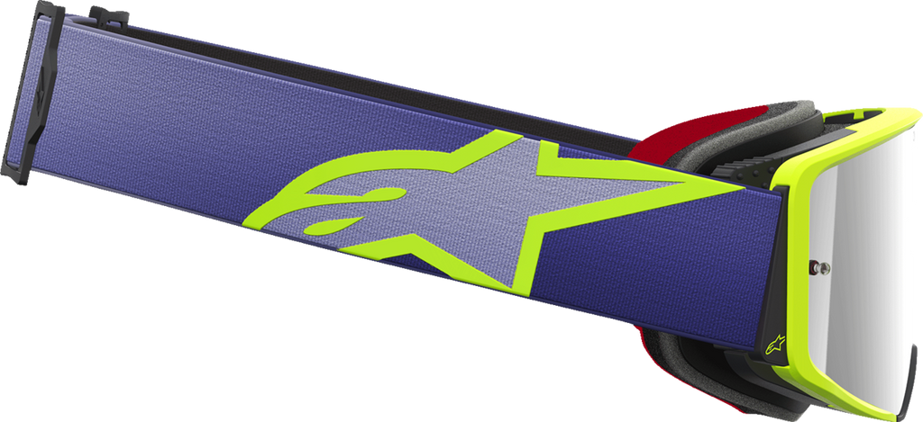 Alpinestars Goggles Supertech Goggle Corp Purple/Yellow with Silver Mirror Lens 5100326-3156