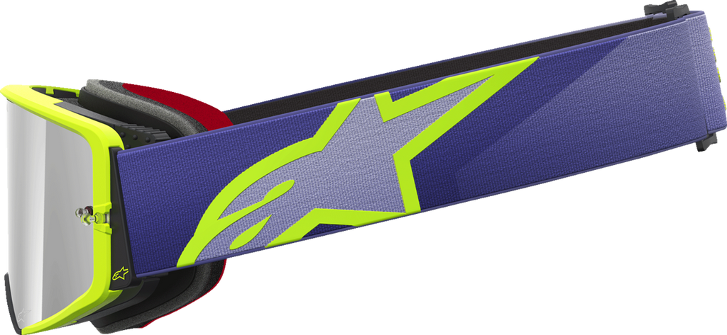 Alpinestars Goggles Supertech Goggle Corp Purple/Yellow with Silver Mirror Lens 5100326-3156