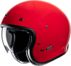 HJC V31 Retro Open-Face Motorcycle Helmet, Solid Deep Red, Medium