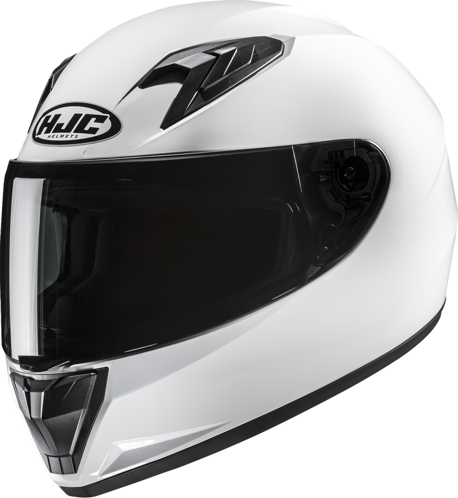HJC Youth Y10 Solid White Motorcycle Helmet, Medium - FP70NUSFPWHV