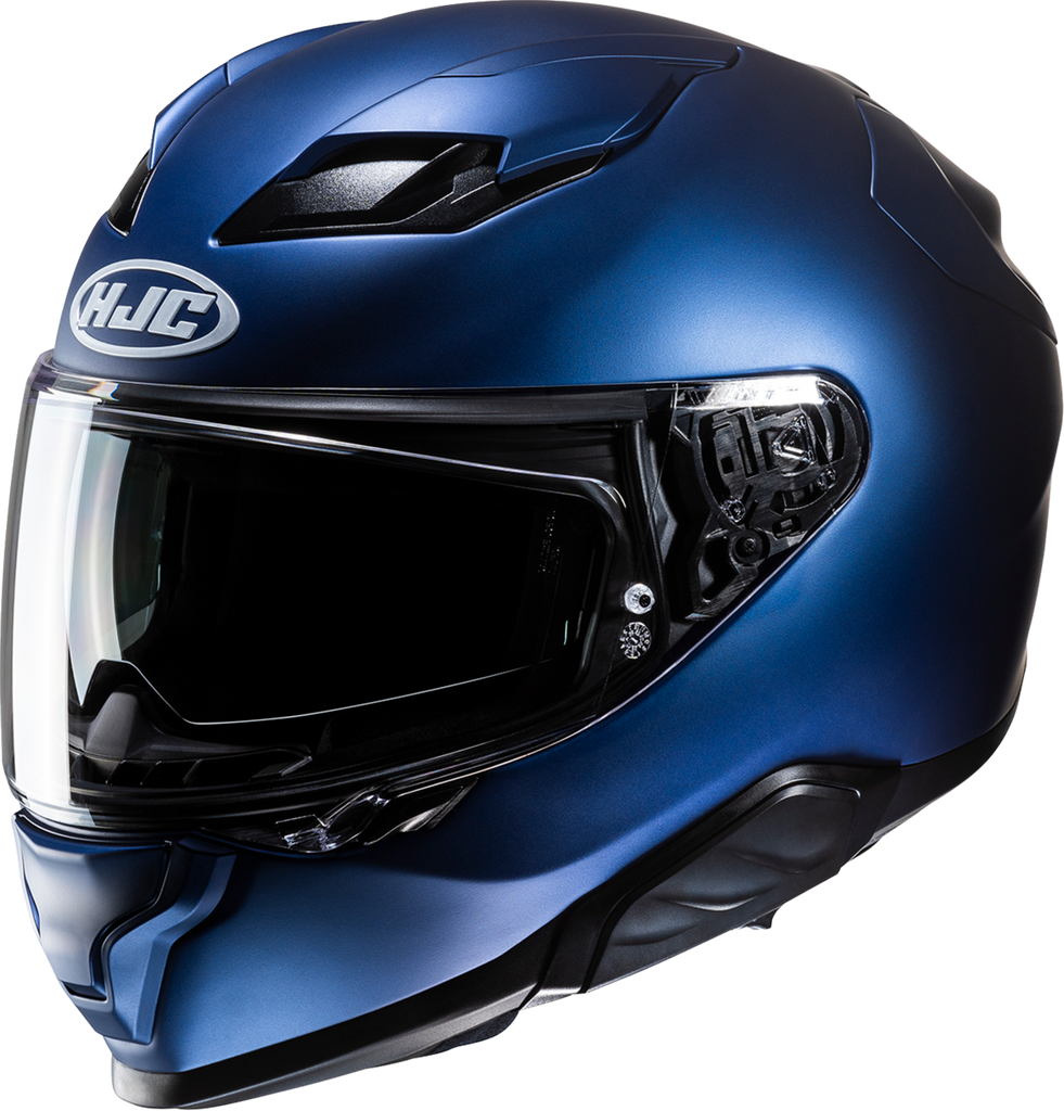 HJC F71 Solid Motorcycle Helmet, Semi-Flat Metallic Blue, Small