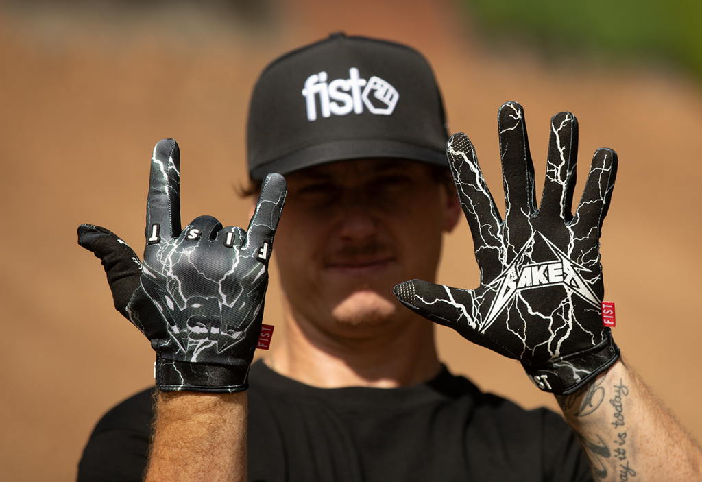 FIST Handwear Strapped Brady Baker Lightning Gloves, Small - F-GS-01753-S