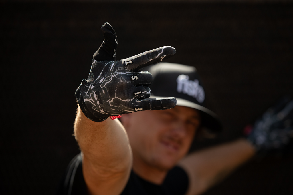 FIST Handwear Strapped Brady Baker Lightning Gloves, Small - F-GS-01753-S
