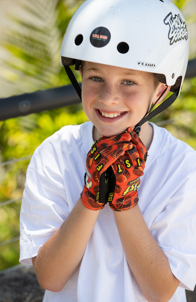 FIST HANDWEAR Youth Strapped 100% Nuts Gloves, 2XS – F-GSY-01762-XXS