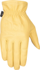 FIST HANDWEAR The Rig Road Full Grain Leather Gloves, Yellow, Small – F-GR-01325-S