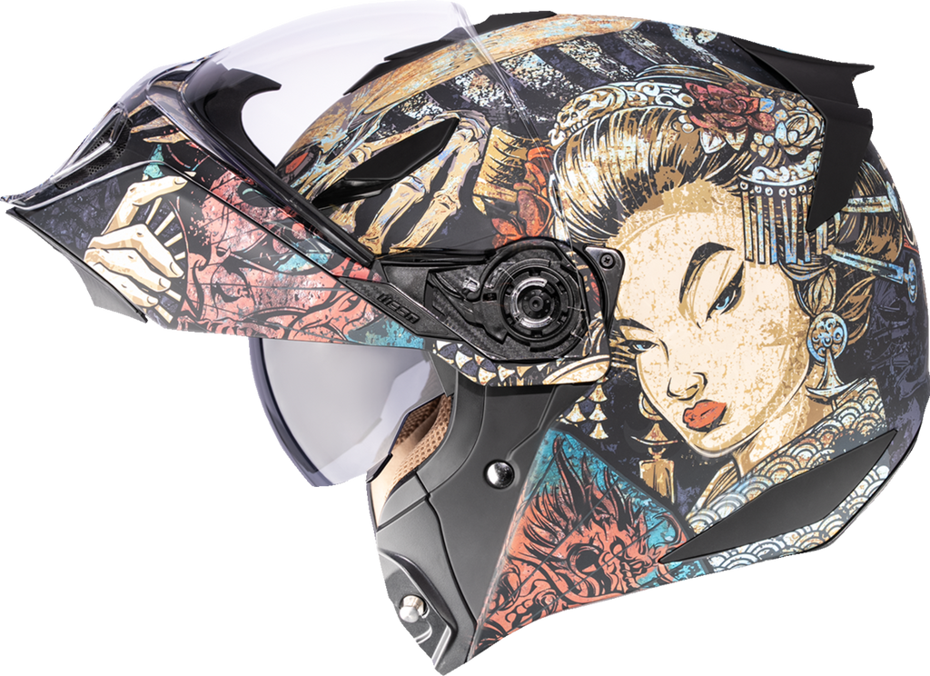 ICON Threshold™ Modular Helmet Odokuro Black Medium 0100-2716