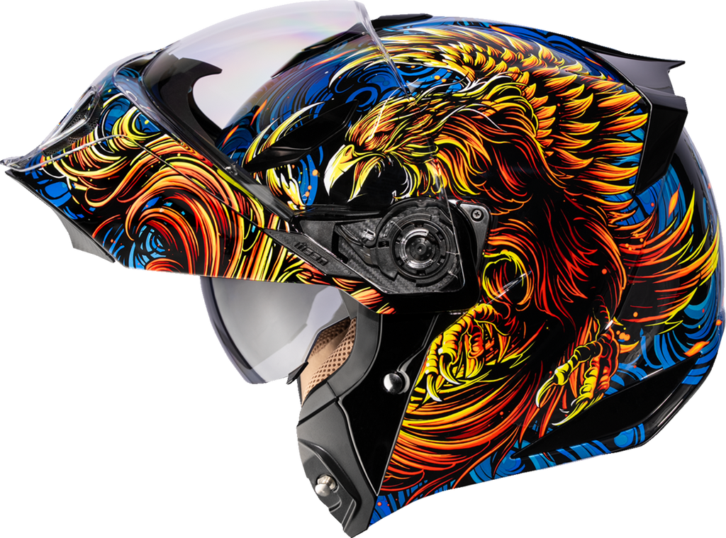 ICON Threshold Modular Helmet Burn Birdie Burn Blue Large 0100-2724